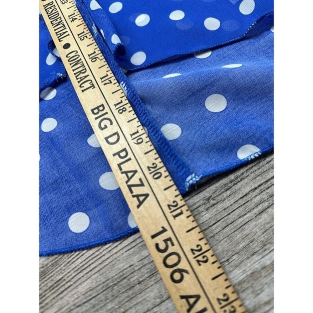 LuLaRoe Girls BIANKA Kimono Size 1 fits (2T-4) Blue & White Polk Dot Beach‎ - Picture 5 of 6